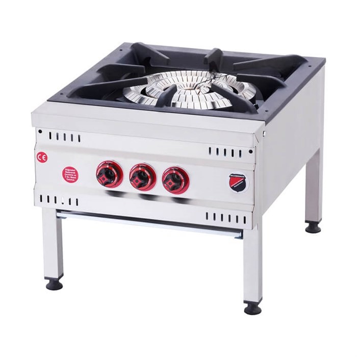 SilverInox YER-03 Üç Yanışlı Elektrikli ve Gazlı Yer Ocağı