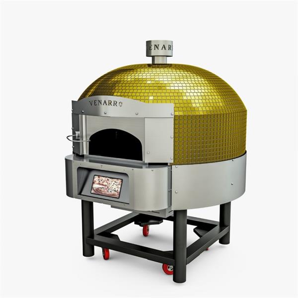 Venarro Maestro DYK-08 Döner Tabanlı Gazlı Pizza Fırını Sarı