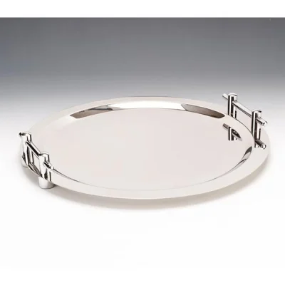 Zicco Zcp 075 Çelik Kulplu Yuvarlak Servis Tepsi Ø50 Cm