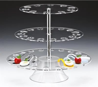 Zicco Zcp 496 3 Katlı Akrilik Servis Standı / 45 Gözlü R-49-39-33 Cm H 63 Cm
