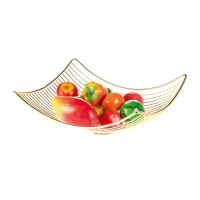 Biradlı Grv-5016-Altın Tel Meyvelik Altın 32x26x12 Cm