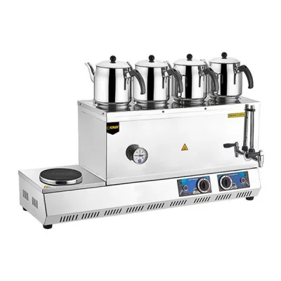 Gast K33 85 Model Dört Demlikli 58 lt Ocaklı Çay Ocağı