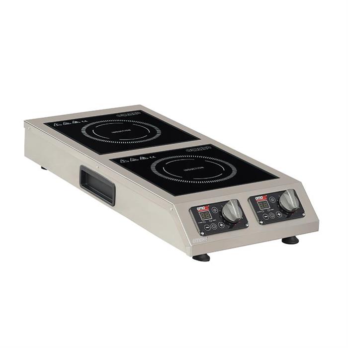 Omake 2x2000W Cam Yüzeyli Elektrikli Dikey Çiftli İndüksiyon Ocak