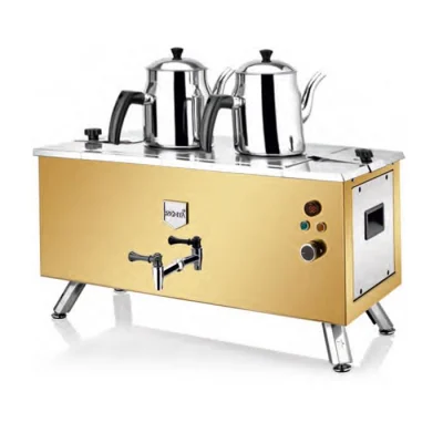 Remta EP02(L) Çift Cidarlı 2 Demlikli Elektrikli 20 lt Çay Ocağı Gold