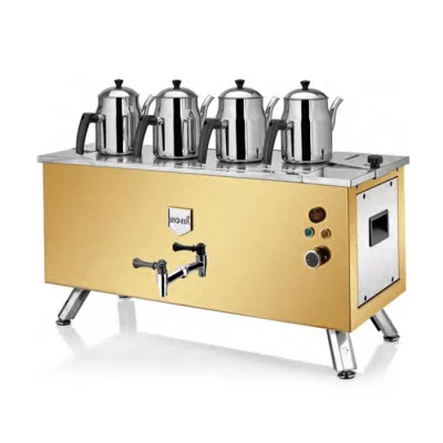 Remta EP04(L) Çift Cidarlı 4 Demlikli Elektrikli 38 lt Çay Ocağı Gold